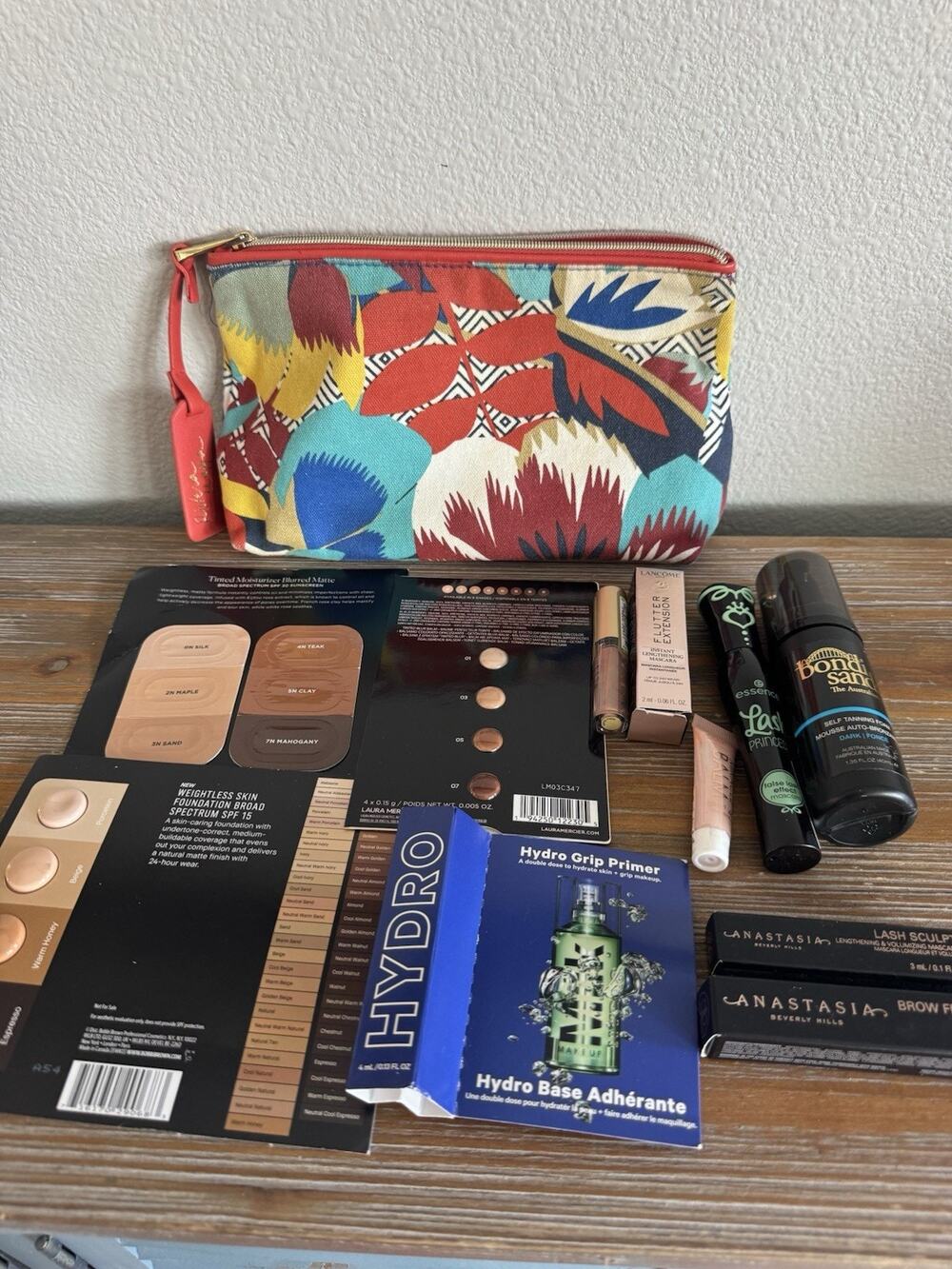 New Beauty Bag Lancôme Stila Mana Anastasia Bondi Sand Makeup Primer Lash Brows